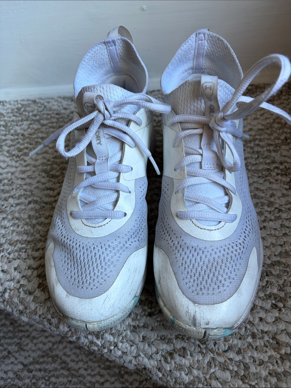 Light Gray/white Women's lacrosse turf cleats Sneakers - under armor